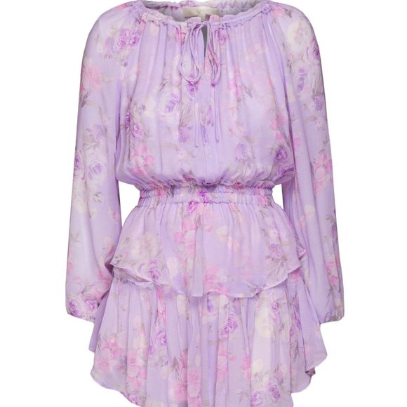 LoveShackFancy Lavender Floral Dress - Picture 2 of 9